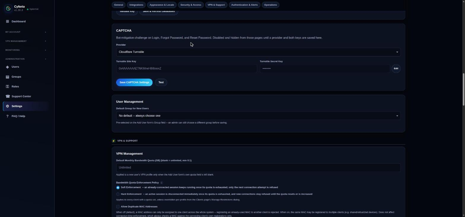 Cyferio settings: pre-select a default group for the Add User form